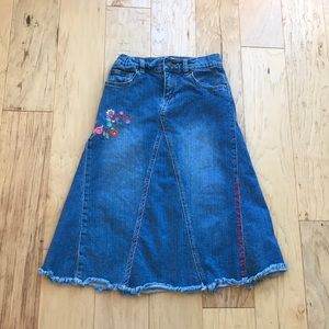 Girls denim A-line skirt